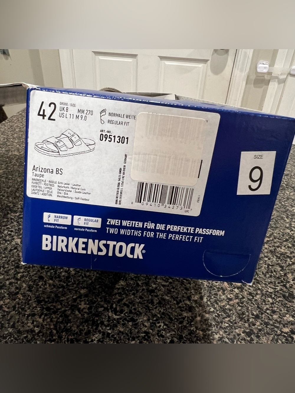 Birkenstock Arizona slide sandals in the color taupe - 42 men's 9 women's 10 - Picture 10 of 11